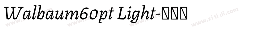 Walbaum60pt Light字体转换 Walbaum60pt Light字体转换